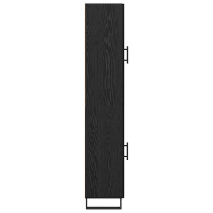 vidaXL Highboard Schwarz Eichen-Optik 34,5 x 34 x 180 cm Holzwerkstoff