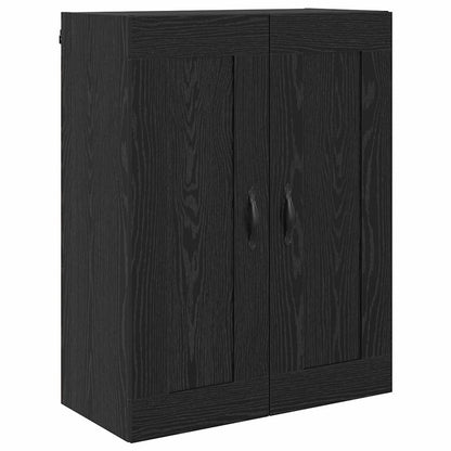 vidaXL Buffet haut noir aspect chêne 69,5 x 34 x 180 cm Bois d'ingénierie
