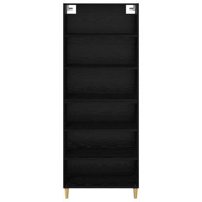 vidaXL Highboard Schwarz Eichen-Optik 69,5 x 32,5 x 180 cm