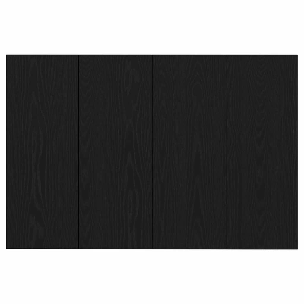 vidaXL Tête de lit avec armoire 3 pcs Noir aspect chêne Bois d'ingénierie