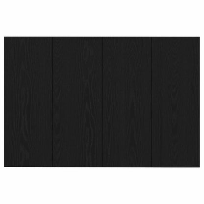 vidaXL Tête de lit avec armoire 3 pcs Noir aspect chêne Bois d'ingénierie