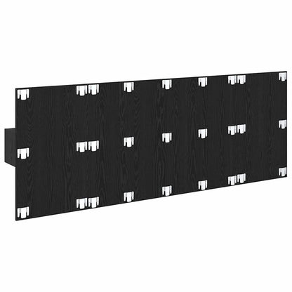 vidaXL Tête de lit avec armoire 3 pcs Noir aspect chêne Bois d'ingénierie