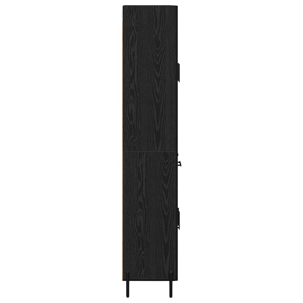 vidaXL Highboard Schwarz Eichen-Optik 69,5 x 34 x 180 cm Holzwerkstoff