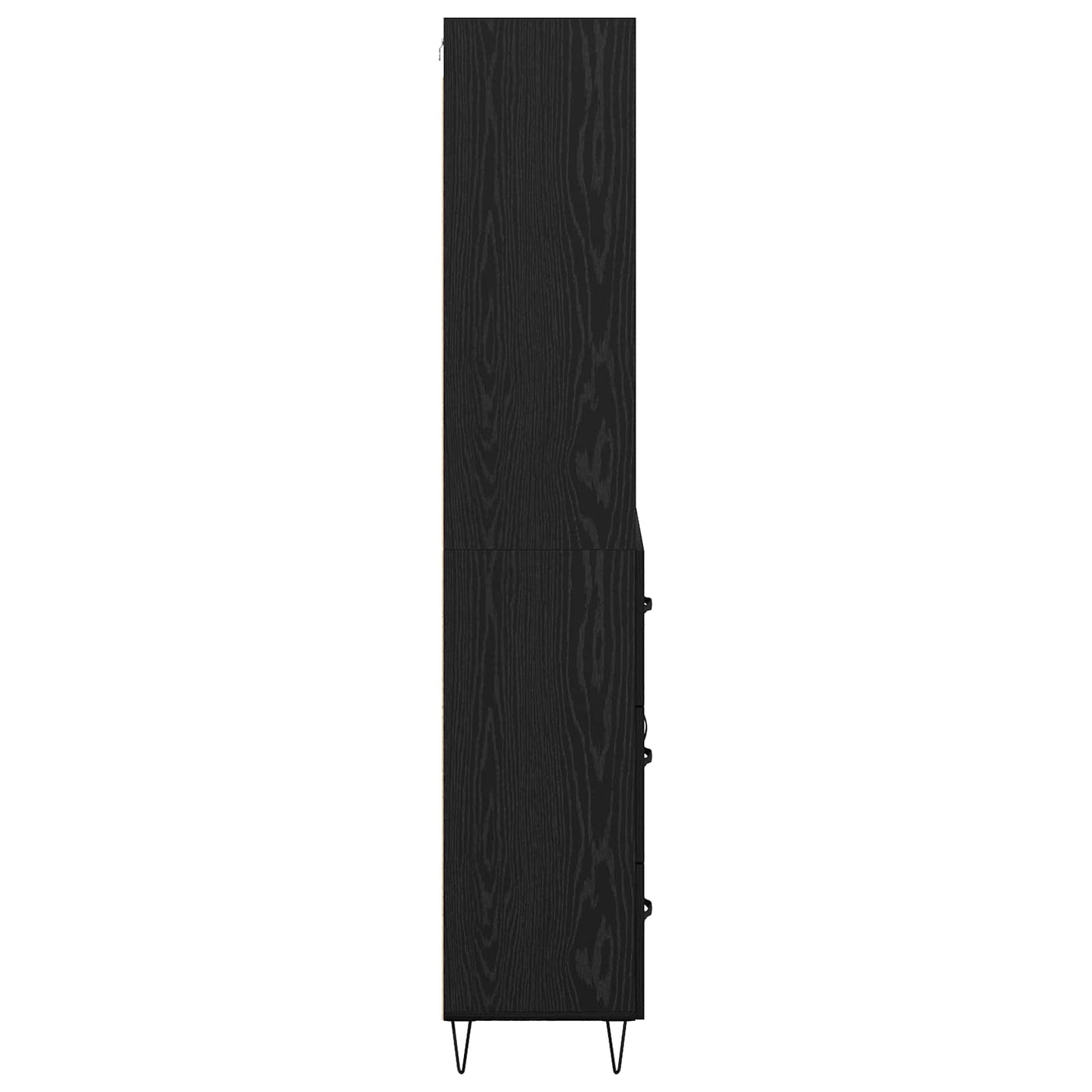 vidaXL Highboard 2 pcs Schwarz Eichen-Optik Holzwerkstoff