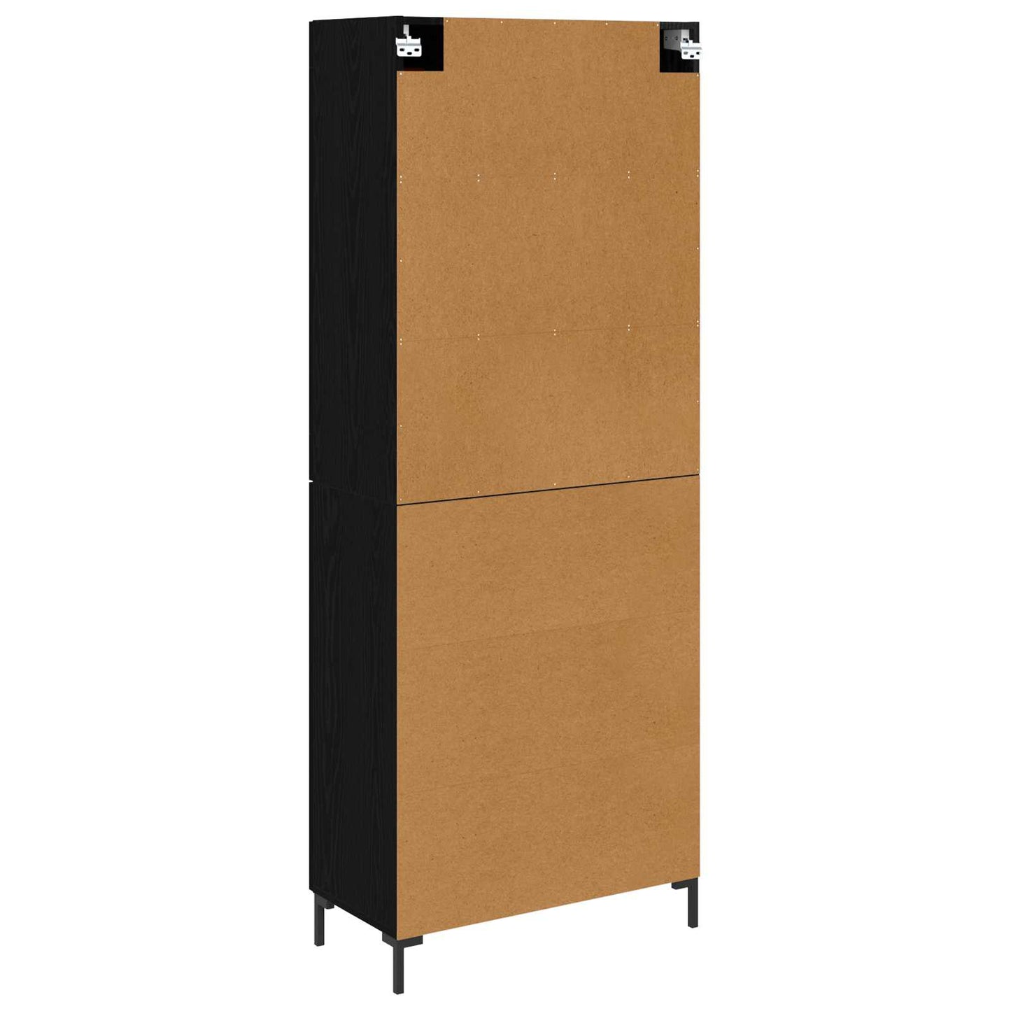 vidaXL Highboard 2 pcs Schwarz Eichen-Optik Holzwerkstoff