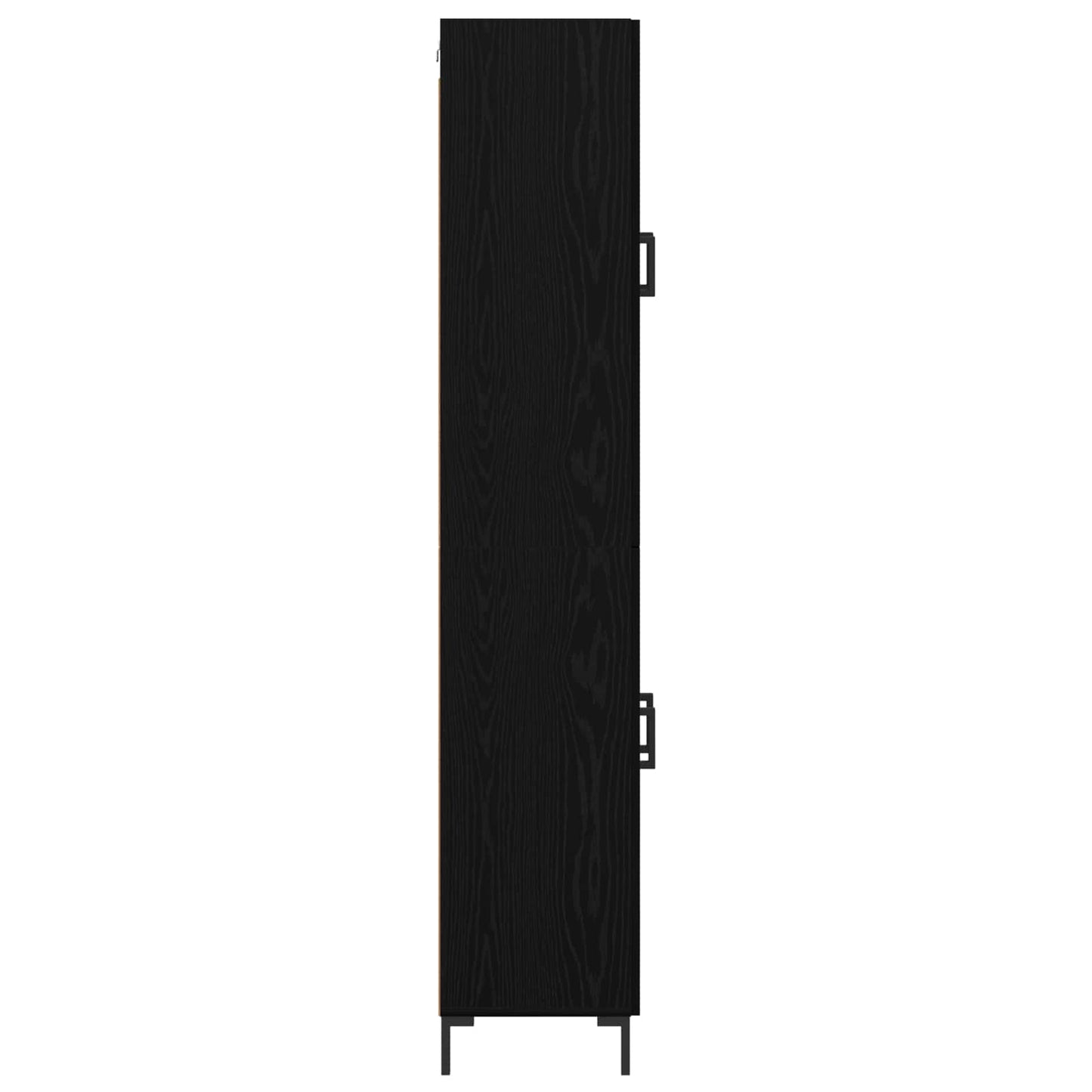 vidaXL Highboard 2 pcs Schwarz Eichen-Optik Holzwerkstoff
