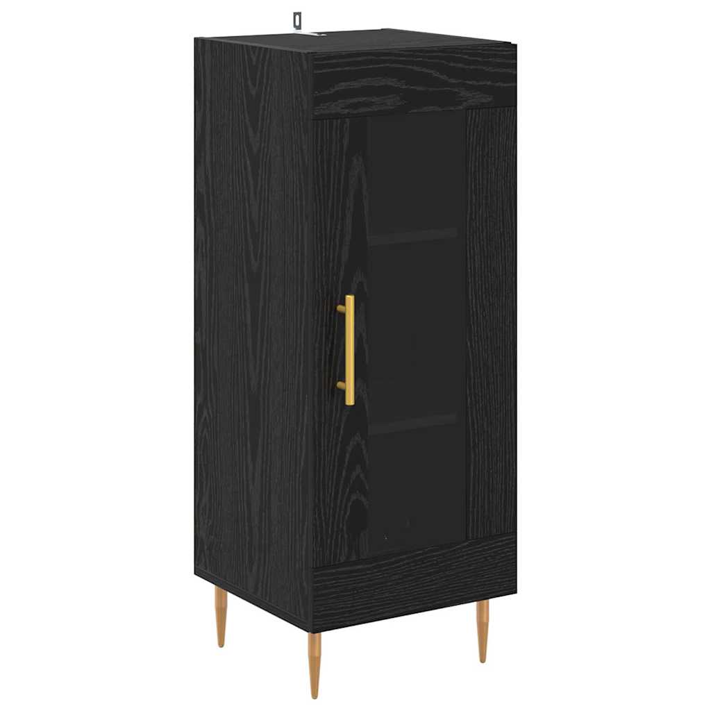 vidaXL Highboard 2 pcs Schwarz Eichen-Optik Holzwerkstoff