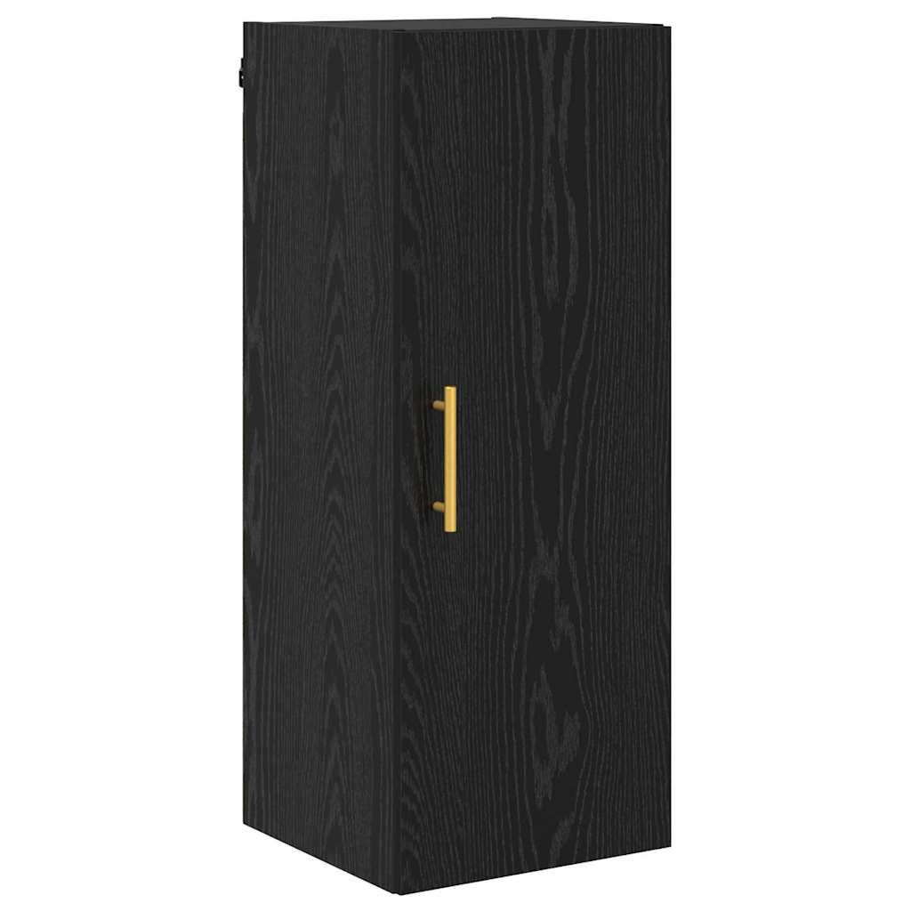 vidaXL Highboard 2 pcs Schwarz Eichen-Optik Holzwerkstoff