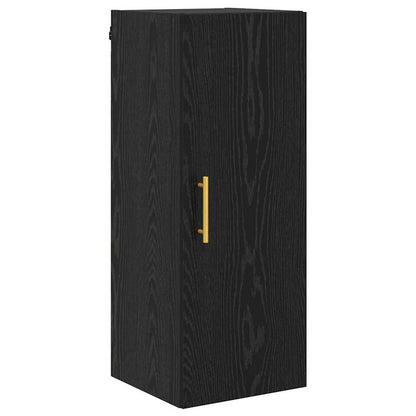 vidaXL Highboard 2 pcs Schwarz Eichen-Optik Holzwerkstoff