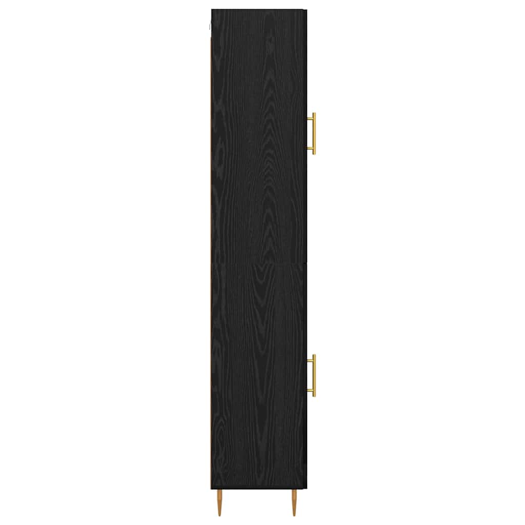 vidaXL Highboard 2 pcs Schwarz Eichen-Optik Holzwerkstoff
