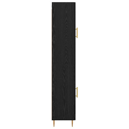 vidaXL Highboard 2 pcs Schwarz Eichen-Optik Holzwerkstoff