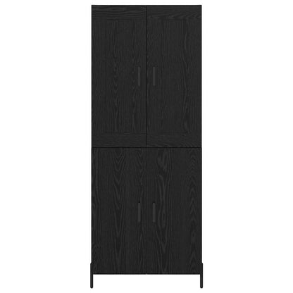 vidaXL Highboard 2 Stück Schwarz Eichen-Optik Holzwerkstoff