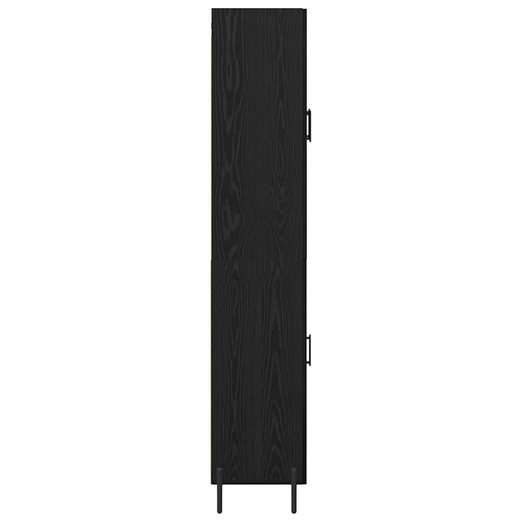 vidaXL Highboard 2 Stück Schwarz Eichen-Optik Holzwerkstoff