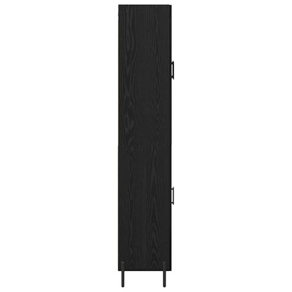 vidaXL Highboard 2 Stück Schwarz Eichen-Optik Holzwerkstoff