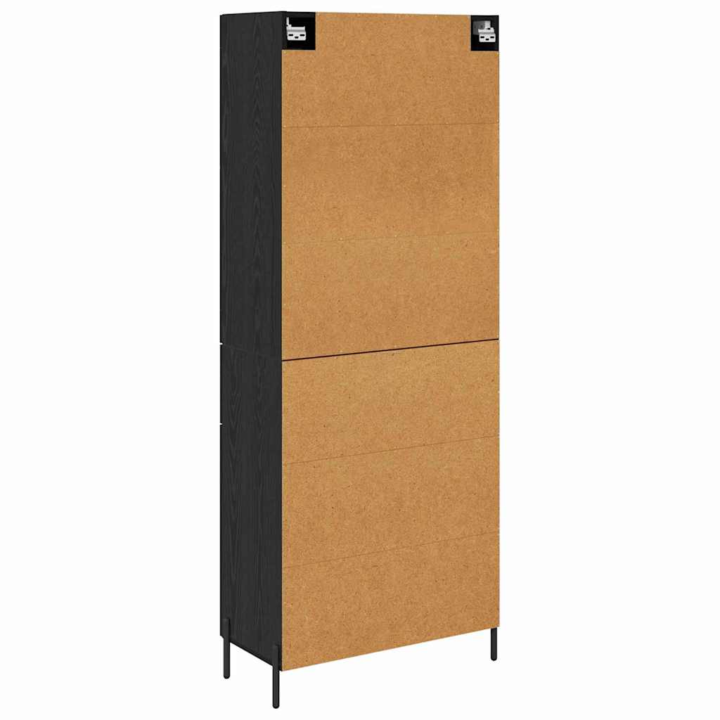 vidaXL Highboard 2 Stück Schwarz Eichen-Optik Holzwerkstoff