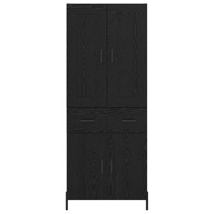vidaXL Highboard 2 Stück Schwarz Eichen-Optik Holzwerkstoff
