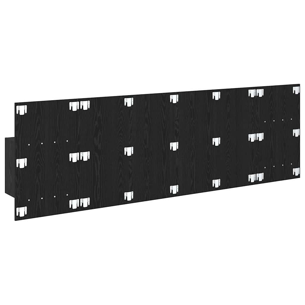 vidaXL Kopfteil mit Schrank 3 Stück Schwarz Eichen-Optik Holzwerkstoff
