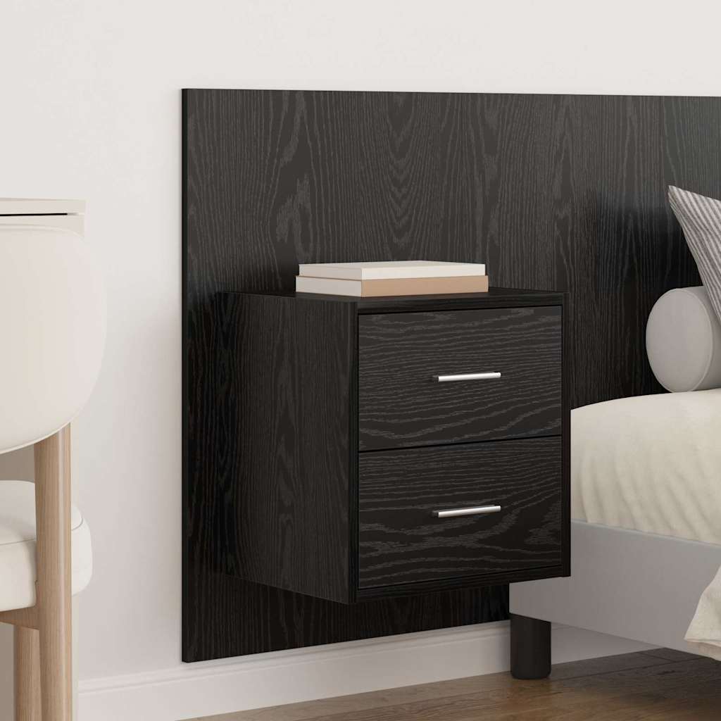 vidaXL Kopfteil mit Schrank 3 pcs Schwarz Eichen-Optik Holzwerkstoff