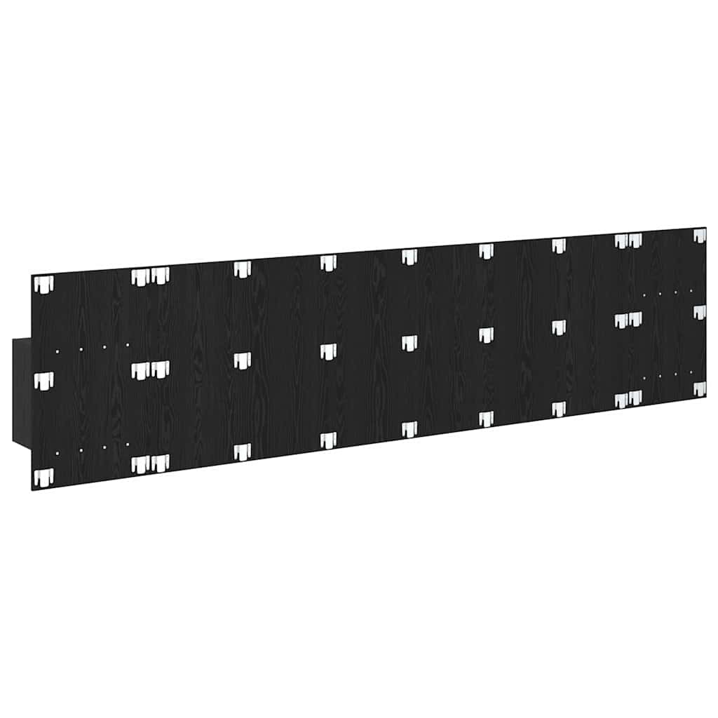 vidaXL Kopfteil mit Schrank 3 pcs Schwarz Eichen-Optik Holzwerkstoff