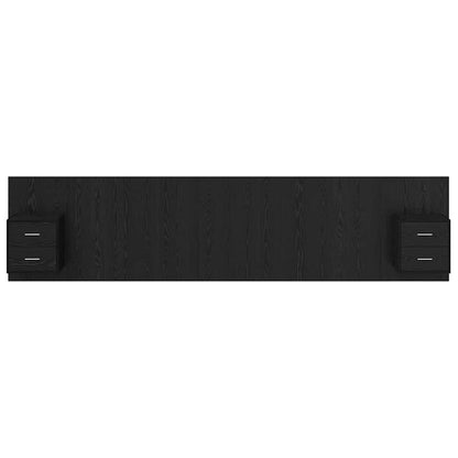 vidaXL Kopfteil mit Schrank 3 pcs Schwarz Eichen-Optik Holzwerkstoff