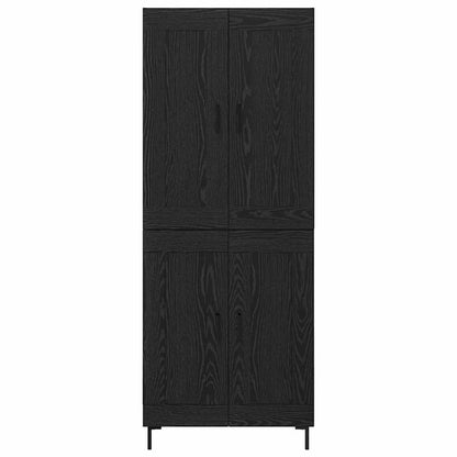 vidaXL Highboard 2 pcs Schwarz Eichen-Optik Holzwerkstoff
