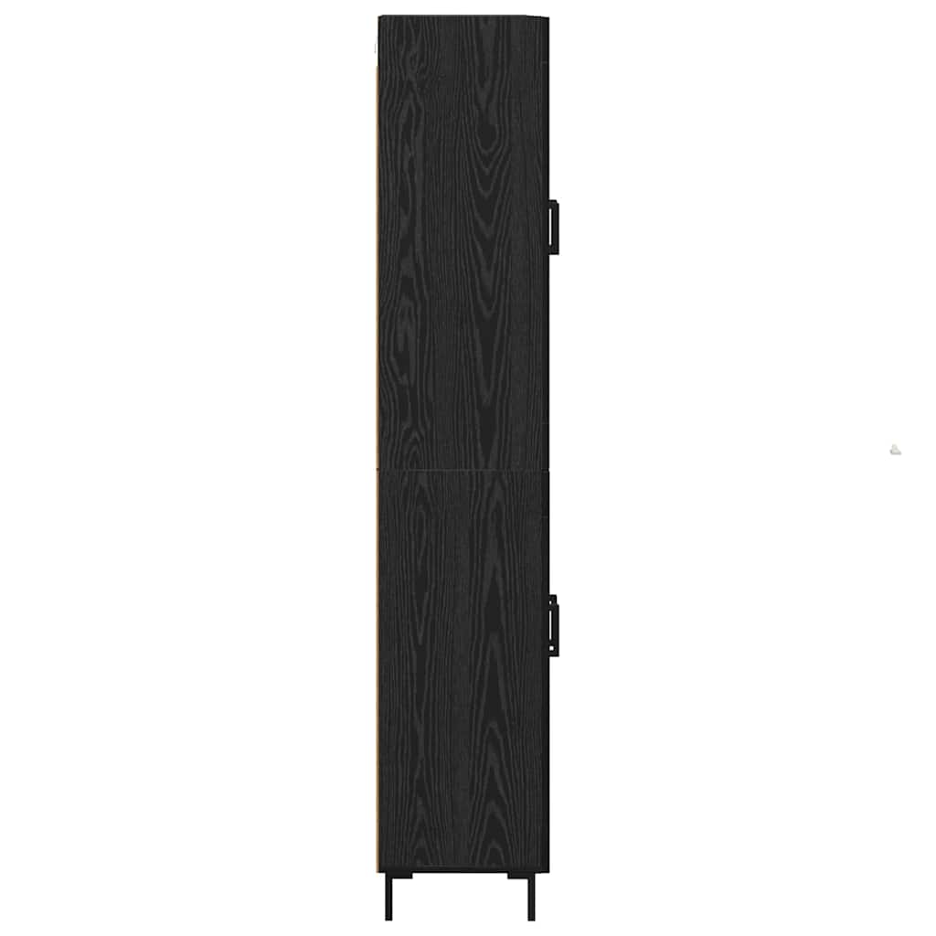 vidaXL Highboard 2 pcs Schwarz Eichen-Optik Holzwerkstoff