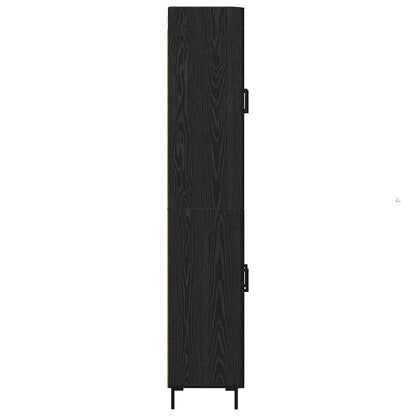 vidaXL Highboard 2 pcs Schwarz Eichen-Optik Holzwerkstoff