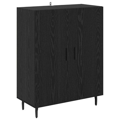 vidaXL Bahut haut noir aspect chêne 69,5 x 34 x 180 cm