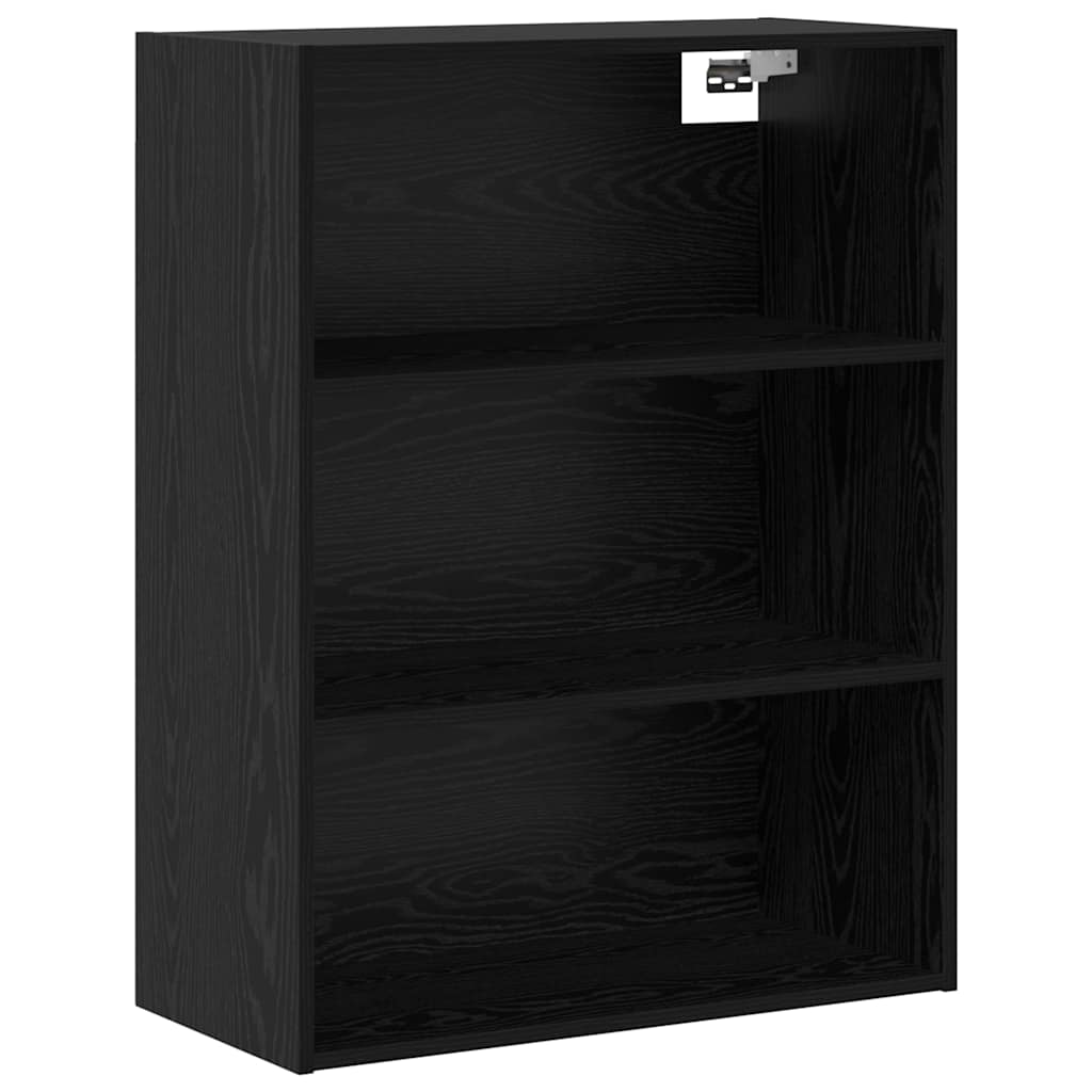 vidaXL Bahut haut noir aspect chêne 69,5 x 34 x 180 cm