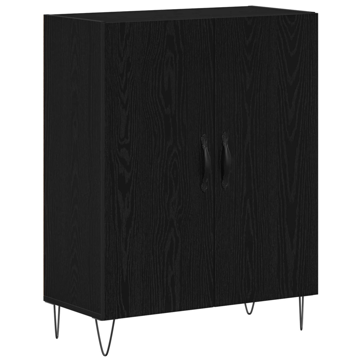 Highboard Schwarz Eichen-Optik 69,5 x 34 x 180 cm Holzwerkstoff