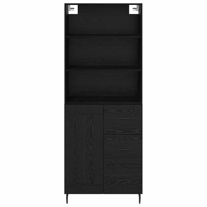 Buffet haut vidaXL Noir aspect chêne 69,5 x 34 x 180 cm
