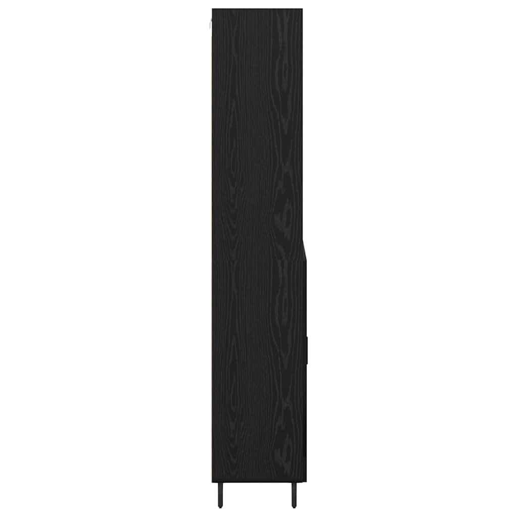 Buffet haut vidaXL Noir aspect chêne 69,5 x 34 x 180 cm