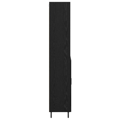Buffet haut vidaXL Noir aspect chêne 69,5 x 34 x 180 cm