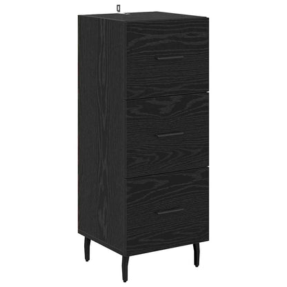 vidaXL Highboard Schwarz Eichen-Optik 34,5 x 34 x 180 cm Holzwerkstoff