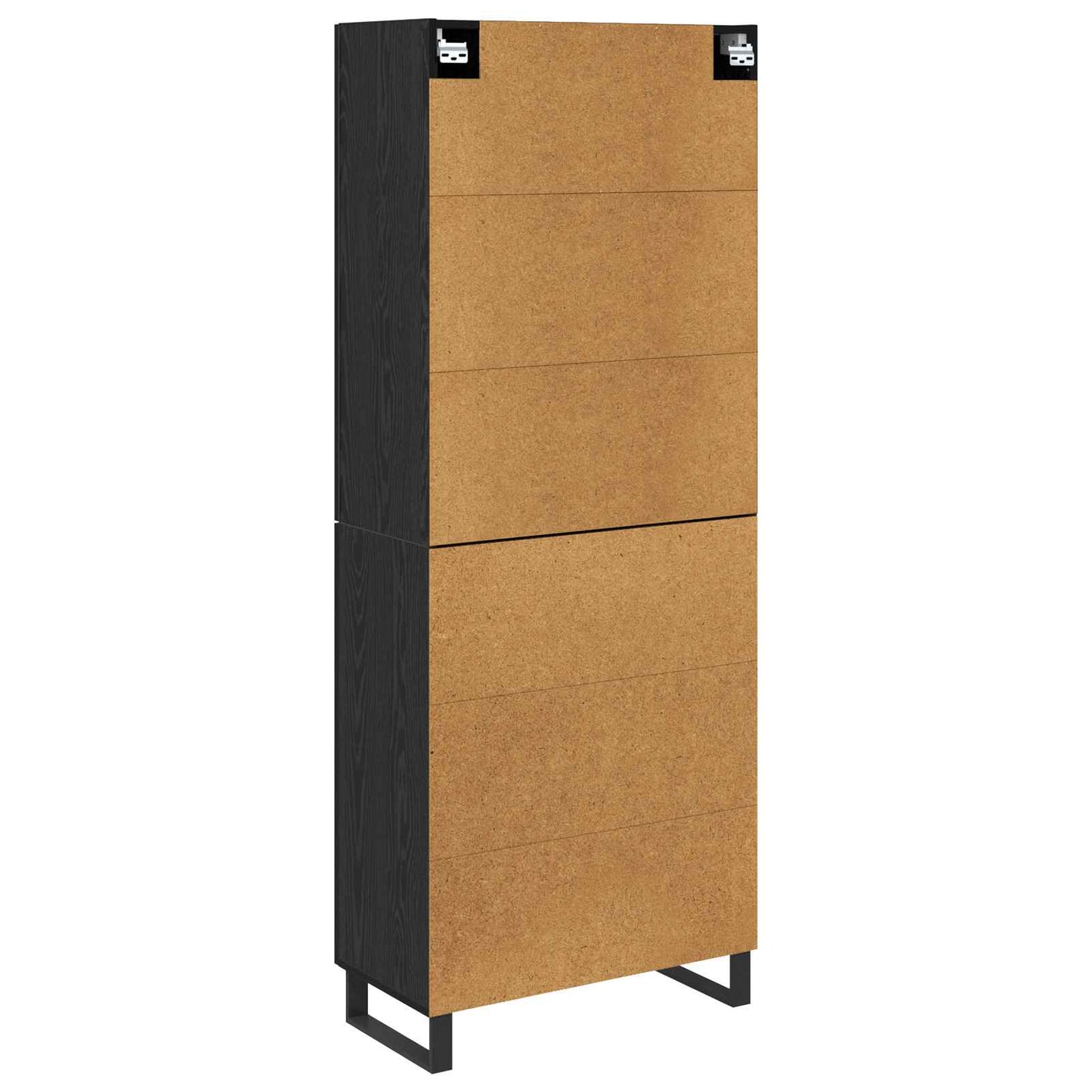 vidaXL Bahut haut 2 pcs Noir aspect chêne 69,5 x 34 x 180 cm