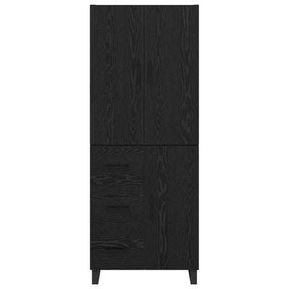 vidaXL Bahut haut 2 pcs Noir aspect chêne 69,5 x 34 x 180 cm