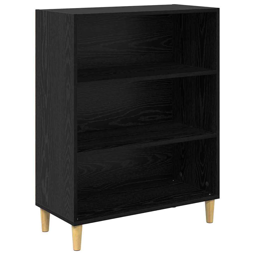 vidaXL Bahut haut noir aspect chêne 69,5 x 34 x 180 cm