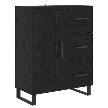 vidaXL Vaisselier 2 pcs Noir aspect chêne 69,5 x 34 x 180 cm
