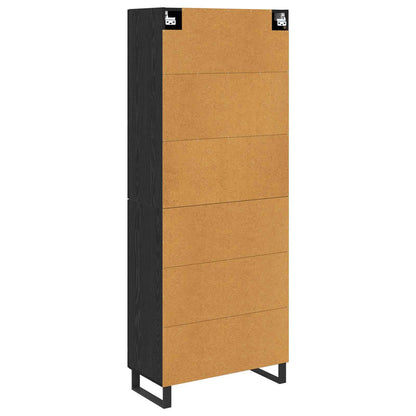 vidaXL Vaisselier 2 pcs Noir aspect chêne 69,5 x 34 x 180 cm