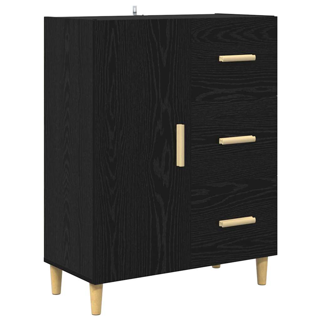 vidaXL Highboard Schwarz Eichen-Optik 69,5 x 32,5 x 180 cm