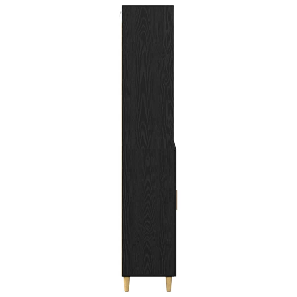 vidaXL Highboard Schwarz Eichen-Optik 69,5 x 32,5 x 180 cm