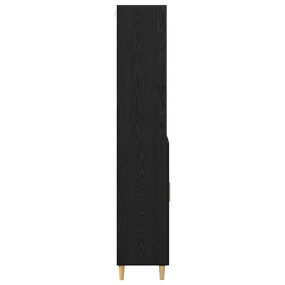 vidaXL Highboard Schwarz Eichen-Optik 69,5 x 32,5 x 180 cm
