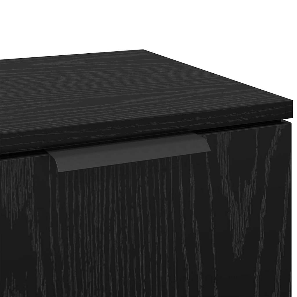 vidaXL Sideboard 3 pcs Schwarz Eichen-Optik Holzwerkstoff