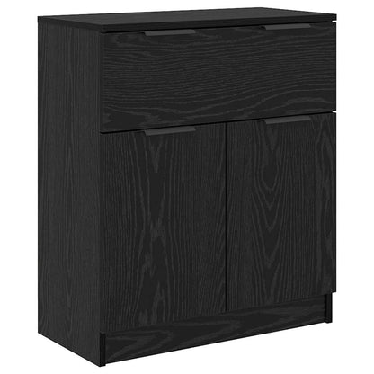 vidaXL Sideboard 3 pcs Schwarz Eichen-Optik Holzwerkstoff