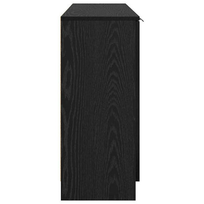 vidaXL Sideboard 3 pcs Schwarz Eichen-Optik Holzwerkstoff