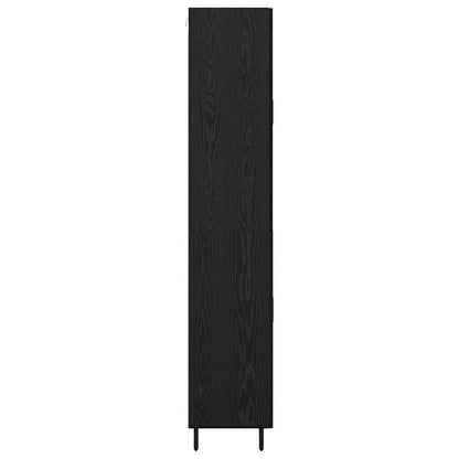 vidaXL Highboard 2 pcs Schwarz Eichen-Optik Holzwerkstoff