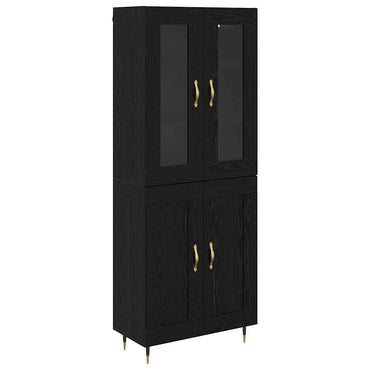 vidaXL Meuble haut 2 pcs Noir aspect chêne Aggloméré