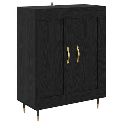 vidaXL Meuble haut 2 pcs Noir aspect chêne Aggloméré