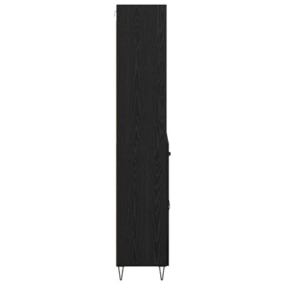 vidaXL Highboard 2 pcs Schwarz Eichen-Optik Holzwerkstoff
