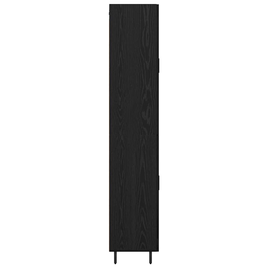 vidaXL Highboard 2 pcs Schwarz Eichen-Optik Holzwerkstoff